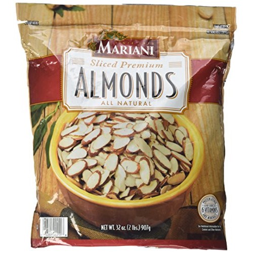 Mariani Sliced Premium Almonds All Natural, 2Lbs 2 Packs