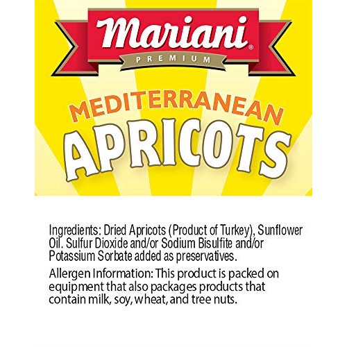 Mariani - Dried Mediterranean Apricots - 6Oz Pack Of 4 - Glute