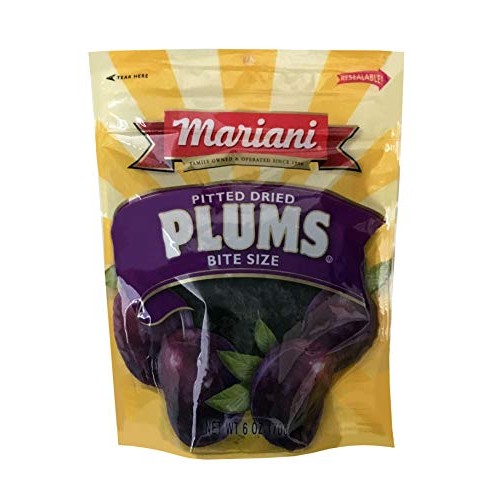 Mariani Pitted Dried Plums 6 Oz In Resealable Bag Pack Of 6 Wi