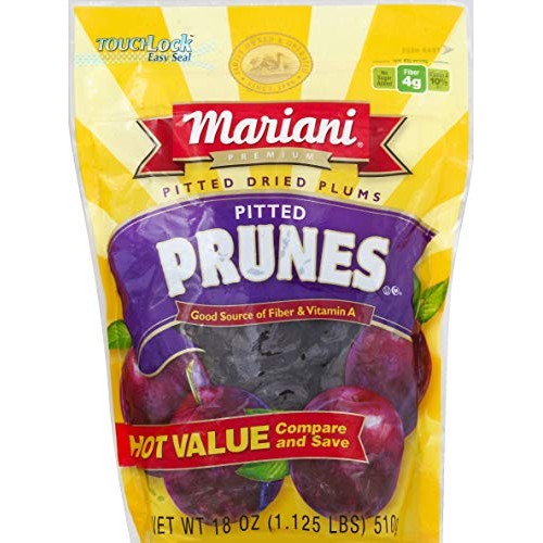 Mariani Pitted Dried Plums Pitted Prunes 18 Oz Value Size Package