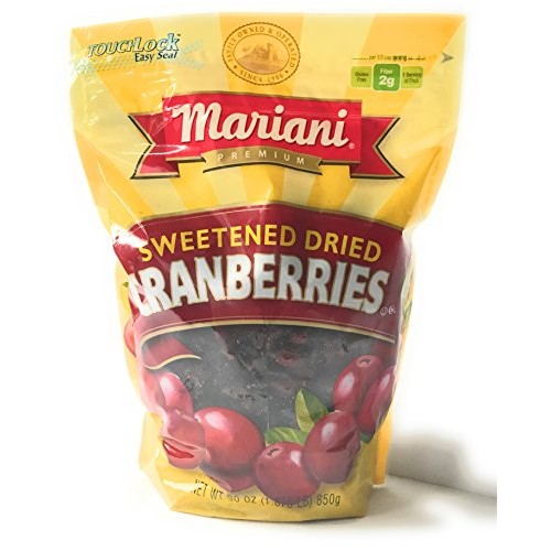 Mariani Sweetened Dried Cranberries, 30 Oz, Resealable Package