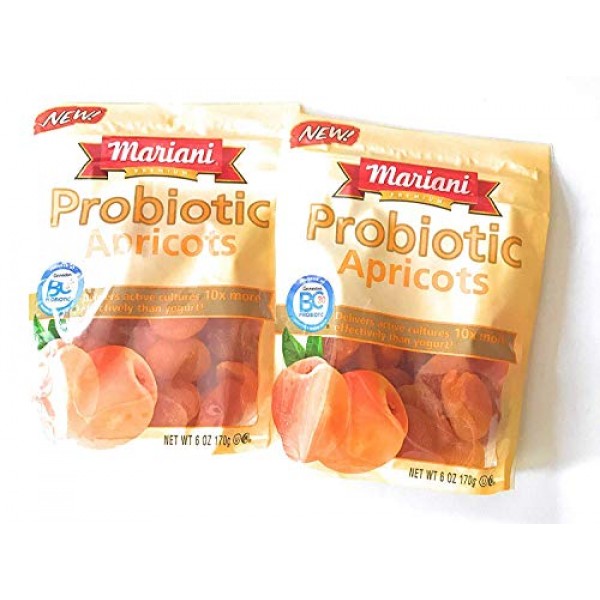 Mariani Probiotic Prunes - Two 6 Oz Packages Of Dried Prunes Plu