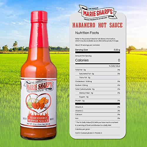 Marie Sharp’S Habanero Hot Sauce - 10-Fluid Ounce Hot Sauce For