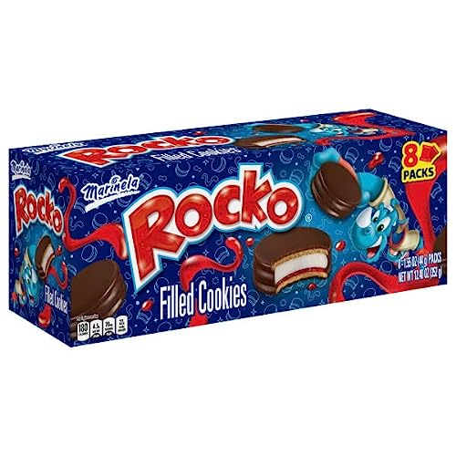 Marinela Rocko Strawberry and Marshmallow Filled Snack Cookies |...