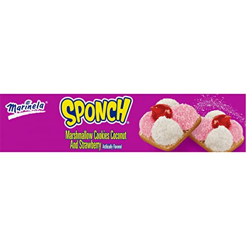 Marinela Sponch Marshmallow Cookies, 4 packs per box