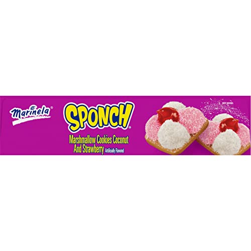 Marinela Sponch Marshmallow Cookies, 4 packs per box