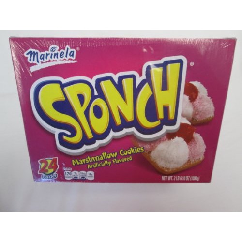 Sponch Marshmellow Cookies Artificially Flavored Bars of 24 Packs