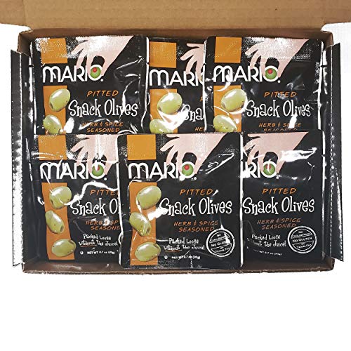 Mario Camacho Brineless Pouch Olives Herb &Amp; Spice 20G 25 Pack
