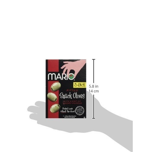 Mario Camacho Foods Green Pitted Snack Olive 3-Pouch Tripack, Sa