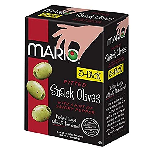 Mario Camacho Foods Green Pitted Snack Olive 3-Pouch Tripack, Sa