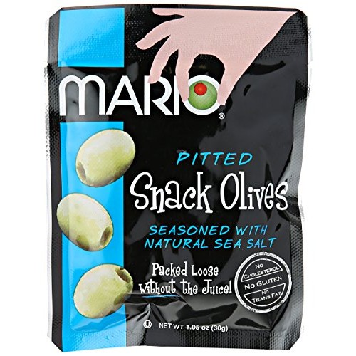 Mario Camacho Brineless Pouch Olives, Natural Sea Salt Green, 1.