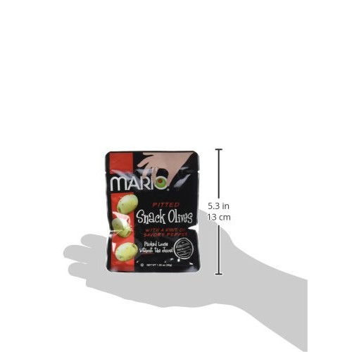 Mario Camacho Foods Pitted Snack Olives, With A Hint Of Savory P