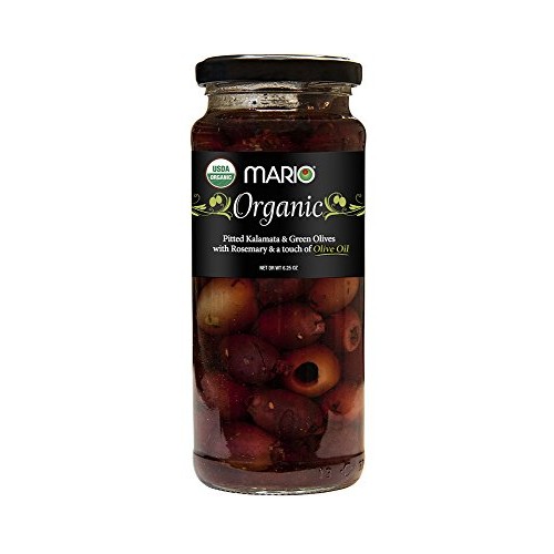 Mario Camacho Greek Organic Kalamata And Green Olives Pitted Wit