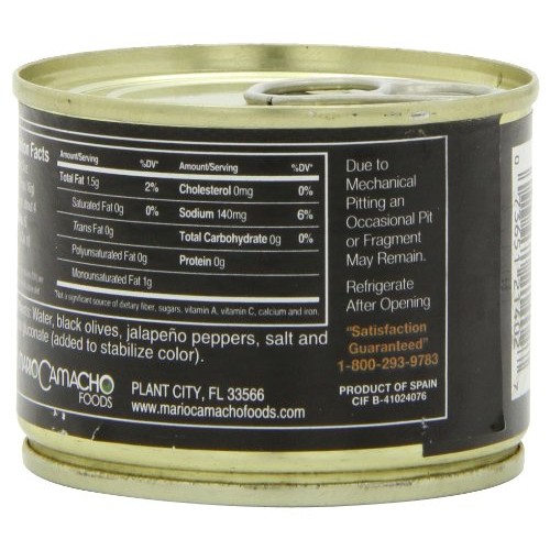 Mario Sliced Black Olives With Jalapeno, 2.25-Ounce Cans Pack O