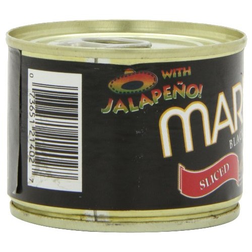 Mario Sliced Black Olives With Jalapeno, 2.25-Ounce Cans Pack O