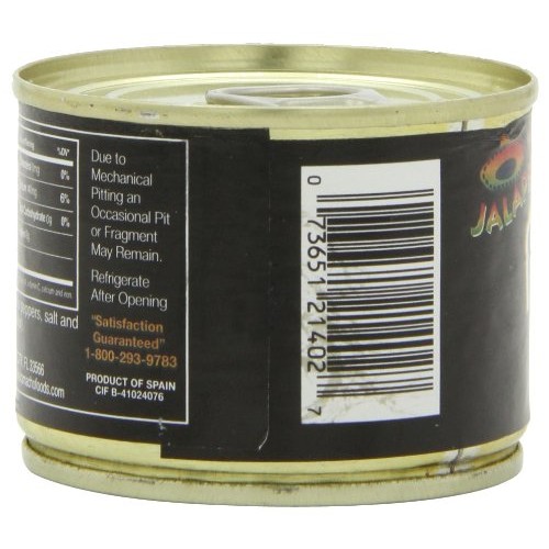 Mario Sliced Black Olives With Jalapeno, 2.25-Ounce Cans Pack O