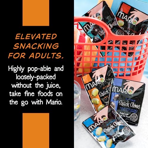 Mario Camacho Foods Pitted Snack Olives, Variety Pack,1.05 Ounce...