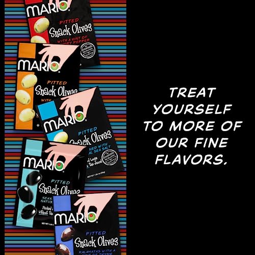 Mario Camacho Foods Pitted Snack Olives, Variety Pack,1.05 Ounce...