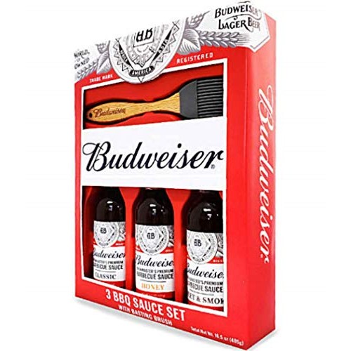 Marketplace Brands Budweiser Grilling Set - 3 Bbq Sauces With Ba Marketplace Brands Budweiser Grilling Set - 3 Bbq Sauces With Ba