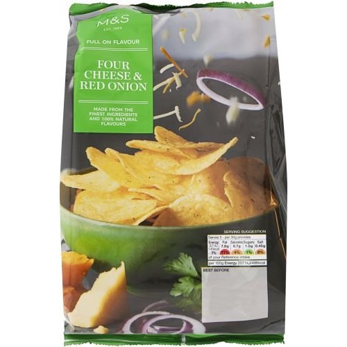 Marks &Amp; Spencer M &Amp; S Four Cheese &Amp; Red Onion Crisps