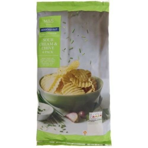 Marks &Amp; Spencer / M &Amp; S Reduced Fat Sour Cream &Amp; Chive 6 Pack