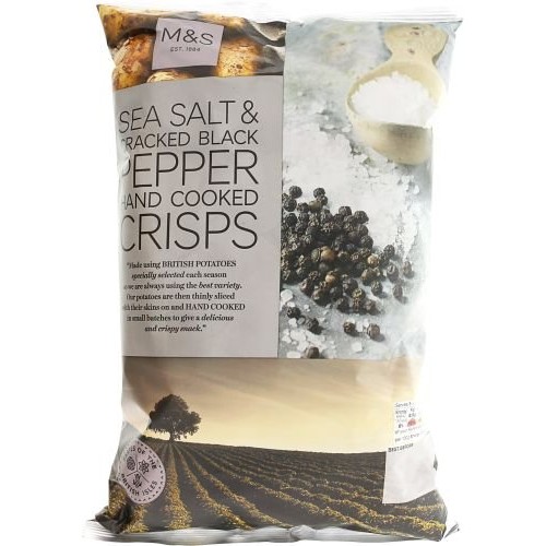 Marks &Amp; Spencer M &Amp; S Sea Salt &Amp; Cracked Black Pepper Hand Cooke