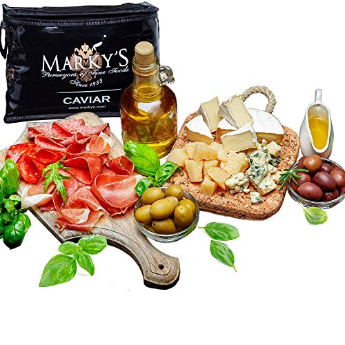 Markys Caviar Gourmet Gift Basket - Deluxe Cheese And Deli Meat