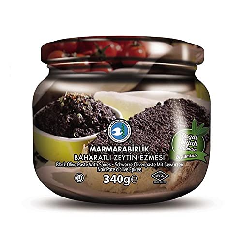 Marmara Birlik Black Olive Paste with Spices Olive Spread 12 oz/...