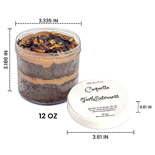 Gourmet Cake in a Jar - Chocolate Cupcake Layered with Pecans an...