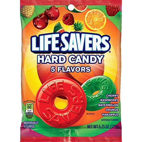 Mars, Inc 08501 Life Savers Candies, 5 Flavors Hard Candy, 6.25