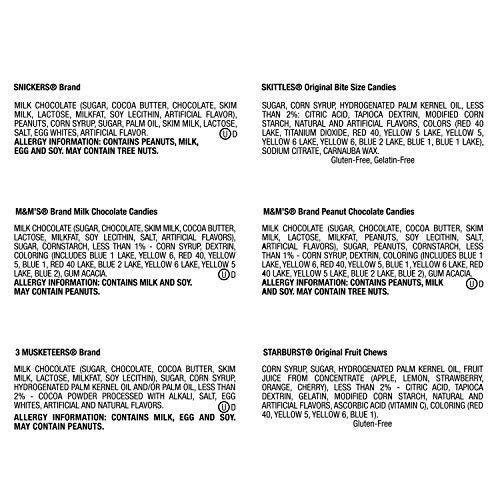 Mars M&Amp;Ms, Snickers, 3 Musketeers, Skittles &Amp; Starburst Full Si