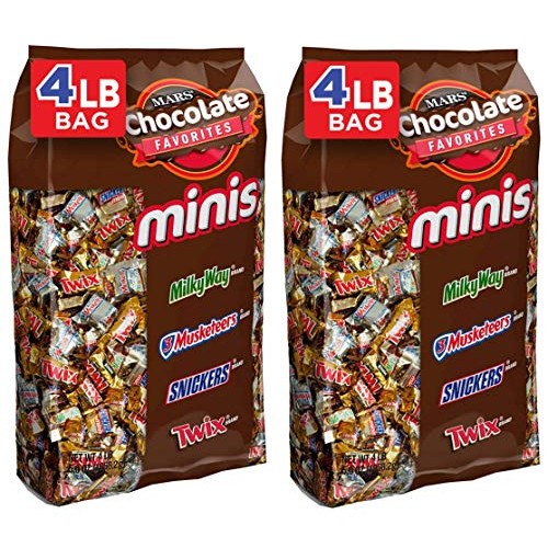 Snickers, Twix, Milky Way &Amp; 3 Musketeers Minis Size Chocolate Ha