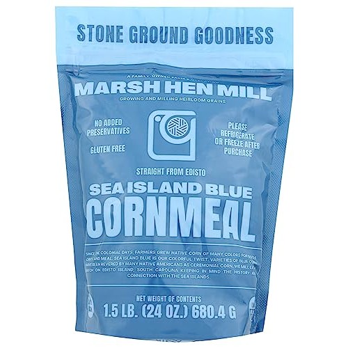 Marsh Hen Mill Sea Island Blue Stone Ground Cornmeal, 24 OZ