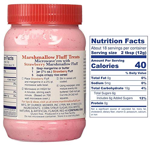 Marshmallow Fluff Traditional Baking Spread and Crème, Gluten Fr...