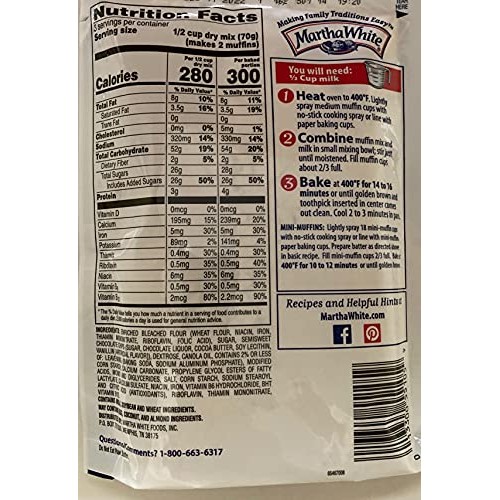 Martha White, Blueberry Muffin Mix, 7Oz Pouch Pack Of 6