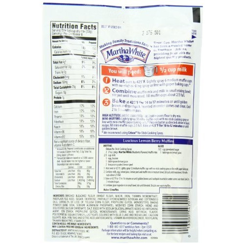 Martha White Blueberry Flavored Muffin Mix, 7-Ounce Pack Of 12