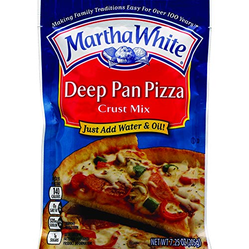 Martha White Deep Pan Pizza Crust Mix, 7.25 Ounce Pack of 12