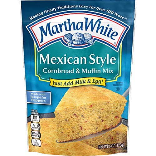 Martha White Mexican Style Cornbread And Muffin Mix, 6 Ounce Pa