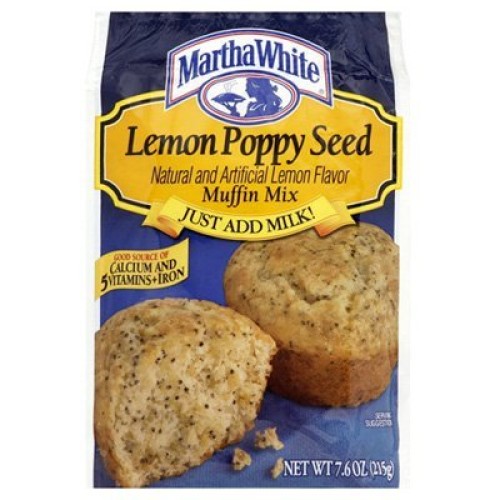 Martha White Muffin Mix Lemon Poppyseed 7.6 Oz. Pack Of 4