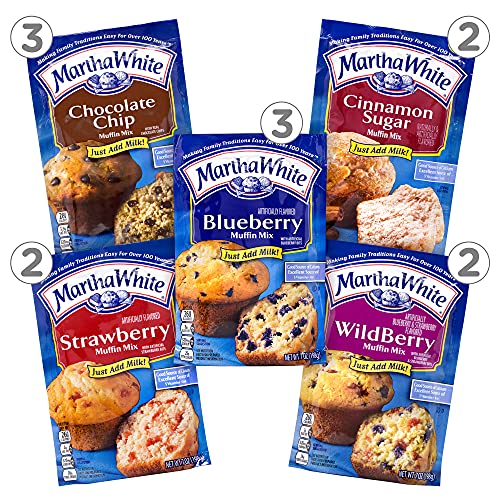 Martha White Muffin Mix Sampler Variety Pack, Pack of 12, Chocol...