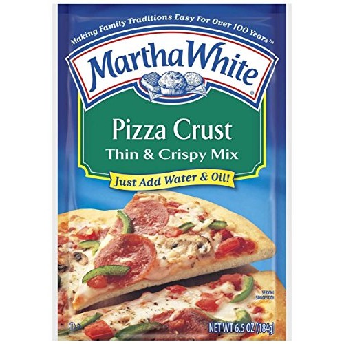 Martha White, Pizza Crust, Thin &Amp; Crispy Mix, 6.5Oz Pouch Pack