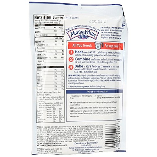 Martha White Wildberry Muffin Mix Pack Of 3 7 Oz Bags