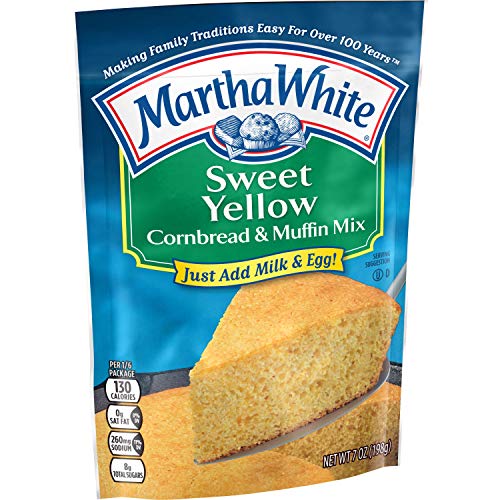 Martha White Sweet Yellow Cornbread And Muffin Mix, 7 Ounce Pac
