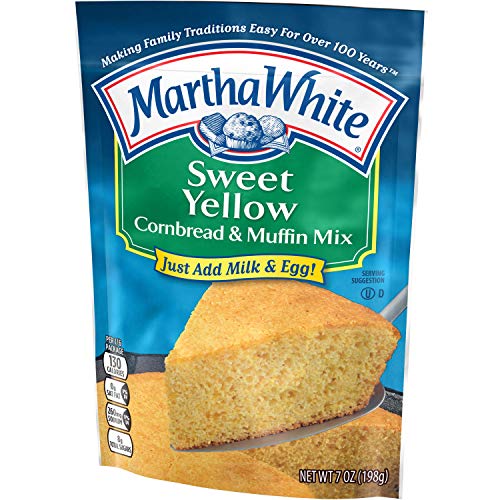Martha White Sweet Yellow Cornbread And Muffin Mix, 7 Ounce Pac