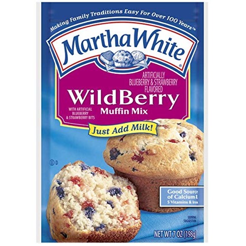 Martha White Muffin Mix, Blueberry, Strawberry, Wildberry, And B