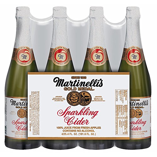 Martinelli Sparkling Apple Cider, 25.4 Oz.Bottles, 4 Pk.