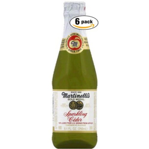 Martinellis Gold Medal Sparkling Cider, 8.4 OZ Jar Pack of 6, ...