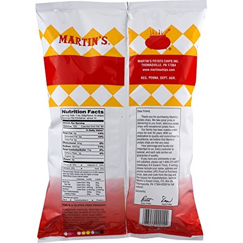Martins Bar-B-Q Waffle Potato Chips 9.5 Ounces 3 Bags