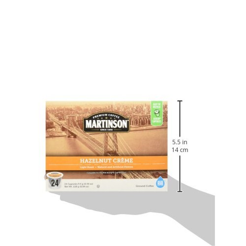 Martinson Single Serve Coffee Capsules, Hazelnut Creme, Compatib