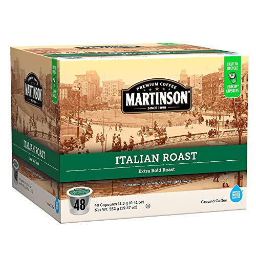 Martinson Single Serve Coffee Capsules, Italian Roast, Compatibl